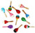 Toy Cubby Wooden Maracas | Fiesta Painted Assorted Colors and Designs | Mega Pack of 12