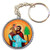 St Christopher Icon Key Chain Patron Saint Metal Key Ring