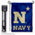 College Flags & Banners Co. US Navy Midshipmen N Star Garden Flag with Pole Stand Holder