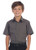 Gioberti Boy's Short Sleeve Solid Dress Shirt, Dark Gray, 7