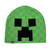 JINX Minecraft Creeper Face Knit Beanie, Green, L/XL