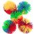 DORUS 5 Pack Stress Balls Monkey Stringy Balls 2.75 Inches, Soft Active Sensory Stringy Balls Toys, Colorful Rainbow Pom Bouncy Squishy Balls Fidgets Toys