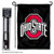 College Flags & Banners Co. Ohio State Buckeyes Black Garden Flag with Stand Holder