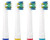 Flossing Action Replacement Brush Heads, Compatible with Braun Oral-B Electric Toothbrush - 4 Pack