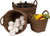 Trademark Innovations Woven Wicker Decorative Storage Baskets with Handles - Set of 3