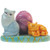 Westland Giftware Mwah Cats Magnetic Ceramic Salt and Pepper Shaker with Toothpick Holder Set, 3.25-Inch
