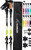 TrailBuddy Lightweight Trekking Poles - 2-pc Pack Adjustable Hiking or Walking Sticks - Strong Aircraft Aluminum - Quick Adjust Flip-Lock - Cork Grip, Padded Strap - (Spring Green)
