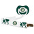 Baby Fanatic Pacifier with Clip, Oakland Athletics