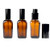 3Pcs Amber Square Glass Lotion Bottle Lotion Containers with Black Pump Head and Cap Empty Sample Containers Travel Vials Dispenser Jars Pots for Lotion Emulsion Foundation 100ml/3.4oz