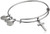 Alex and Ani Women's Cross II Bangle Midnight Silver Bracelet, Midnight Silver, Expandable