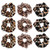 Yantu 9 Pcs Velvet Leopard Print Hair Bands Set Elastic Hair Scrunchies Ponytail Holder Hair Scrunchy Hair Ties Ropes for Girls Women Hair Accessories