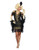 Dreamgirl Women's Swanky Flapper, Black/Gold, L