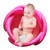 Baby Bath Lotus Cushion Sink Bather Petal Newborn Bathtub Mat Bathing Tub Seat Support Lounger Flower Bathing Pad Non-Slip Safety Sink Insert Tub Hot Pink