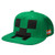 JINX Minecraft Creeper Mob Snapback Baseball Hat, Green, One Size