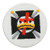Knights Templar Cross & Crown Round Embroidered Masonic Patch - [Multicolored][1 1/2'' Diameter]