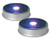Amlong Crystal Merchandise Display Base, LED Lighted, Mirrored Top, 3 Color Changing Lights, Silver (Pack of 2)