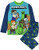 Minecraft Steve And Creeper Long Sleeve Boy's Blue Pyjama Set Kids Sleepwear
