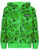 Minecraft Creeper All Over Print Boys Green Zip Up Hoodie Kids Hooded Sweater