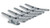 Zujara 4 inch Dock Cleats, 5-Pack Galvanized Iron Boat Cleat for Marine or Decorative Applications