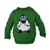 Carrolls Irish Gifts Round Neck Ireland Kids Sweater With Fluffy Sheep Emerald Green Colour Green 1-2 Years