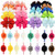 CHRISLZ 36 Pcs Baby Turban Hairband Colorful Hair Wraps Baby Knotted Headbands Hair Turban Girls Hair Accessories (kids-36)