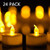 CANDLE CHOICE Flameless LED Tea Light Candles,Votive Battery-Powered LED Tealight Candles,Flickering Fake Candles (24 Pack)
