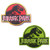 OYSTERBOY Jurassic Park Embroidered Arm Patch 2pcs (Hook Backing)