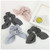 Xiwstar 4Pcs Rabbit Ears Bow Hair Bands Scrunchies Striped Bow-knot Hair Elastic Hair Ties Bands Ropes Ponytail Holder for Women Girls