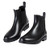 Asgard Women's Short Rain Boots Waterproof Black Elastic Slip On Ankle Booties, 10, Black