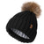 Kids Winter Knitted Pom Beanie Bobble Hat Cotton Lined Faux Fur Ball Pom Pom Cap Unisex Kids Beanie Hat