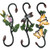 Sungmor Heavy Duty Cast Iron Large S Hooks - 30CM & 3PC Pack Painted Hook - Indoor Outdoor Gardening Plant Hooks Birdfeeder Hanger - Great S Shaped Hanging Hooks for Home Decorative Hangings