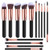 KINGMAS 14 Pcs Kabuki Makeup Brushes, Premium Synthetic Face & Eye Cosmetics Makeup Brush set, Foundation Blending Powder Blush Concealers Eye Shadows Make Up Brushes Kit
