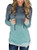 Barlver Women's Casual Hoodies Long Sleeve Sweatshirts Cowl Neck Drawstring Hooded Pullover Top with Pockets