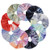 9PCS Premium Velvet Macaron Theme Gradient Tie Dye Hair Scrunchies,Rainbow Hair Ties Ponytail Holder, Girls Scrunchies for Hair Traceless Hair Ties