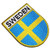 Sweden Flag Shield Emblem Tag Embroidered Patch Iron or Sew