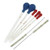 Vranky 5Pcs(10ml 5ml 3ml 2ml 1ml) with 2 Brushes,Thick Glass Graduated Pipette Dropper Liquid with Rubber Cap Essential Oil Transfer