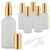 Glass Spray Bottle 3.4oz, Empty Frosted Perfume Atomizer, Fine Mist Spray,Gold Sprayer (6 PACK)