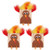 3pcs Thanksgiving Turkey Craft Kit DIY Turkey Thanksgiving Party Game School Activities for Kids and Adults