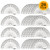 Zealor 24 Pack Plastic Protractors Clear Math Protractor 180 Degrees (4 Inch)
