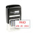 Paid - ExcelMark Self-Inking Rubber Date Stamp - Compact Size - Red Ink