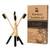 U+ME Bamboo Toothbrush 4 Pack | Charcoal Wooden Toothbrush | Eco Friendly | Zero Waste | Vegan | Sustainable | Natural | Black Toothbrush Bristles