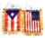 Puerto Rican American 2pc Mini Banner Flag Pack Puerto Rico Flag & USA Flag