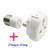 (2 pack) Outlet Plug Converter Adapterwith 2-Prong to 3-Prong Adapter in adapter Type A Outlet converter E26/E27 Light Socket Adapter,Plug Adapter, white