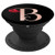 Letter B rose stand monogram phone grip, initial B black PopSockets Grip and Stand for Phones and Tablets