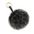 Aiphamy 4.7" Faux Fur Pom Pom Keychain Purse Bag Charm Fluffy Ball Key Chain for Women (Snow Grey)