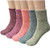 5 Pairs Womens Warm Wool Socks Thick Knit Winter Cabin Cozy Crew Socks Gifts