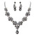 BriLove Wedding Bridal Necklace Earrings Jewelry Set for Women Crystal Teardrop Filigree Leaf Twig Enamel Statement Necklace Dangle Earrings Set Grey Black Silver-Tone BriLove Wedding Bridal Necklace Earrings Jewelry Set for Women Crystal Teardrop Filigree Leaf Twig Enamel Statement Necklace Dangle Earrings Set Grey Black Silver-Tone