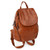 UTO Women Backpack Purse PU Washed Leather Large Capacity Ladies Rucksack Shoulder Bag New Brown