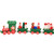 Mini Wooden Train Kids Gift for Christmas Santa Claus Snowman Ornaments Party Christmas Kindergarten Decoration (Green)