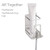 Dogxiong 3in1 No-Drill Stainless Steel Toothbrush Holder - Wall Mounted Toothbrush Holder Toothpaste Holder and Cup Holder Organizer Toothbrush Toothpaste Holder Wall Mounted Adhesive